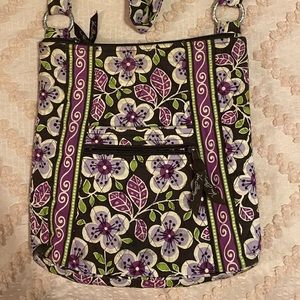 Vera Bradley Crossbody Hipster in Plum Petals